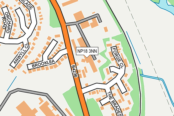 NP18 3NN map - OS OpenMap – Local (Ordnance Survey)