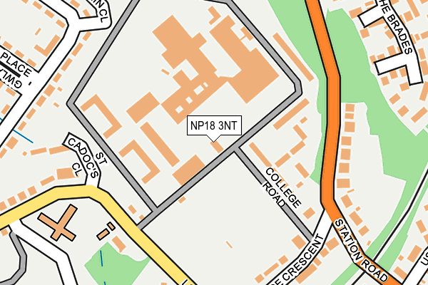 NP18 3NT map - OS OpenMap – Local (Ordnance Survey)