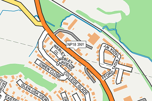 Map of CAERLEON CARPETS LTD at local scale