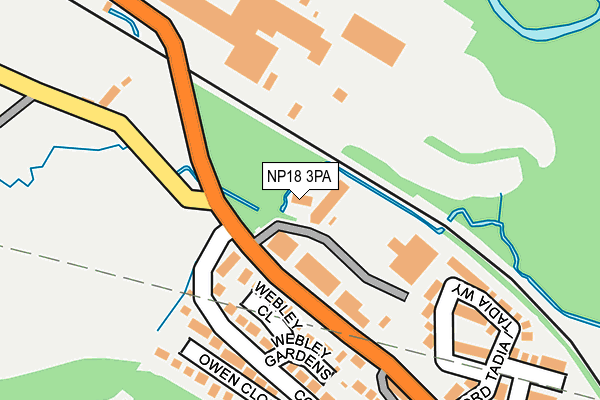 NP18 3PA map - OS OpenMap – Local (Ordnance Survey)