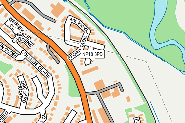 NP18 3PD map - OS OpenMap – Local (Ordnance Survey)