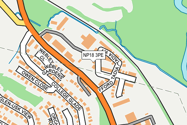 NP18 3PE map - OS OpenMap – Local (Ordnance Survey)