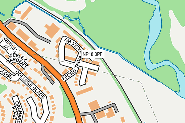 NP18 3PF map - OS OpenMap – Local (Ordnance Survey)
