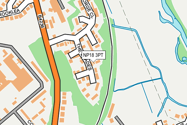 NP18 3PT map - OS OpenMap – Local (Ordnance Survey)
