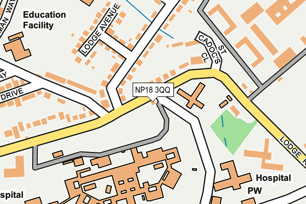 NP18 3QQ map - OS OpenMap – Local (Ordnance Survey)