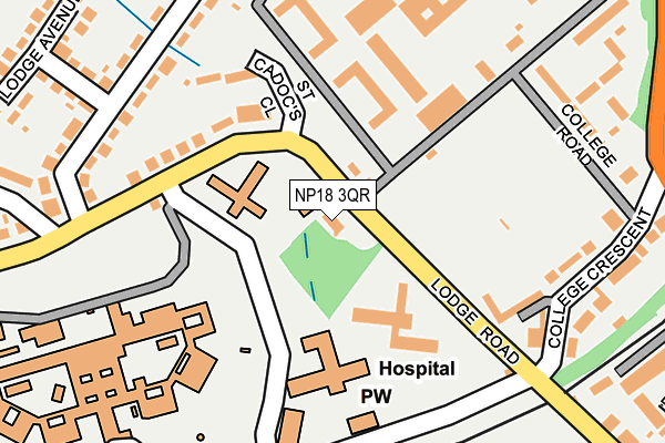 NP18 3QR map - OS OpenMap – Local (Ordnance Survey)