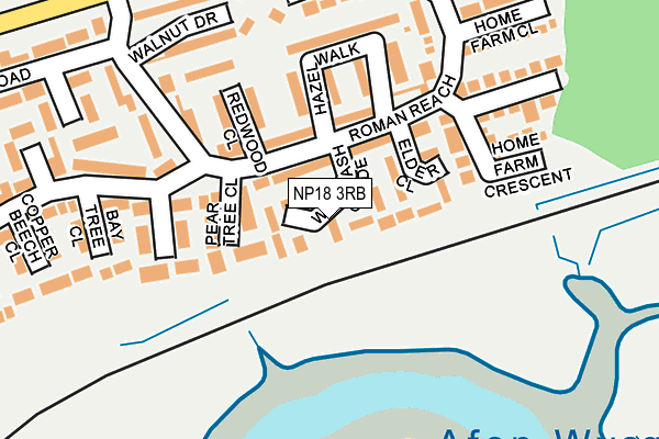 NP18 3RB map - OS OpenMap – Local (Ordnance Survey)