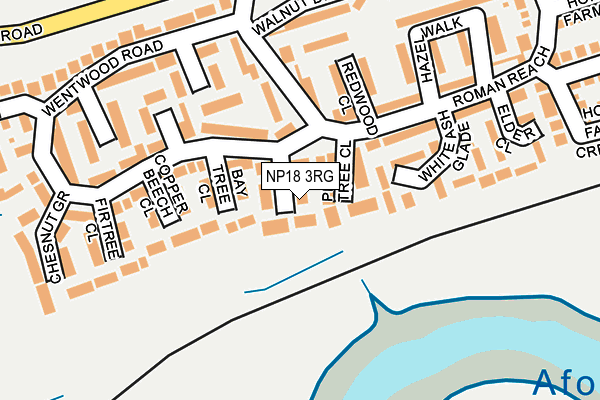 NP18 3RG map - OS OpenMap – Local (Ordnance Survey)