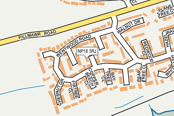 NP18 3RJ map - OS OpenMap – Local (Ordnance Survey)