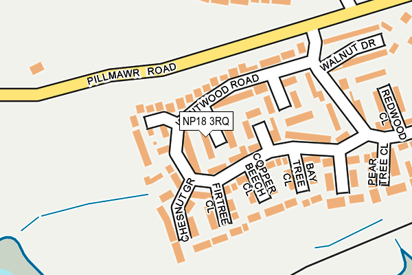 NP18 3RQ map - OS OpenMap – Local (Ordnance Survey)