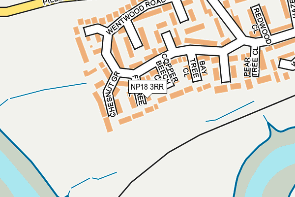 NP18 3RR map - OS OpenMap – Local (Ordnance Survey)