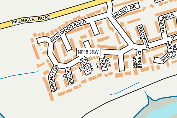NP18 3RW map - OS OpenMap – Local (Ordnance Survey)