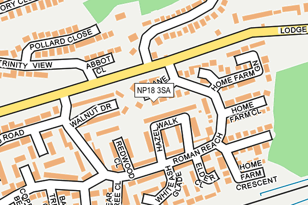 NP18 3SA map - OS OpenMap – Local (Ordnance Survey)