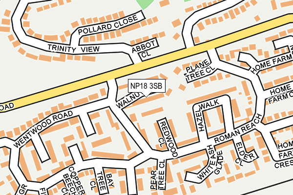 NP18 3SB map - OS OpenMap – Local (Ordnance Survey)