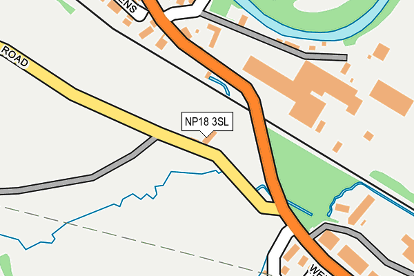 NP18 3SL map - OS OpenMap – Local (Ordnance Survey)