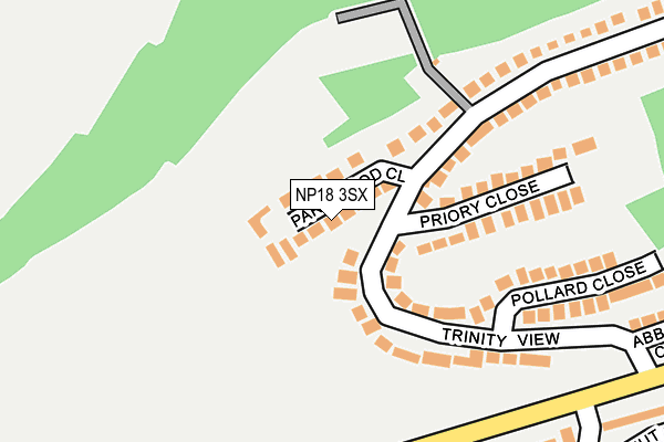 NP18 3SX map - OS OpenMap – Local (Ordnance Survey)
