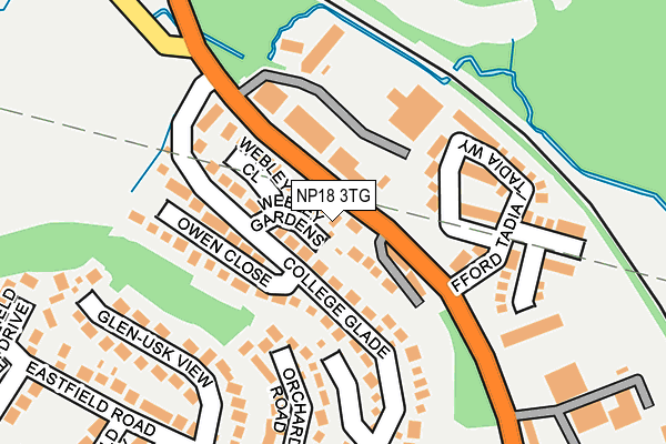 NP18 3TG map - OS OpenMap – Local (Ordnance Survey)