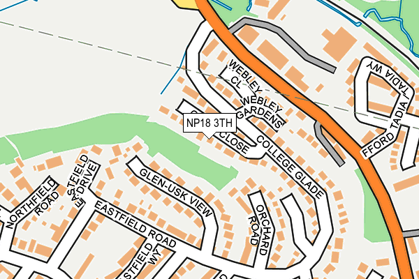 NP18 3TH map - OS OpenMap – Local (Ordnance Survey)