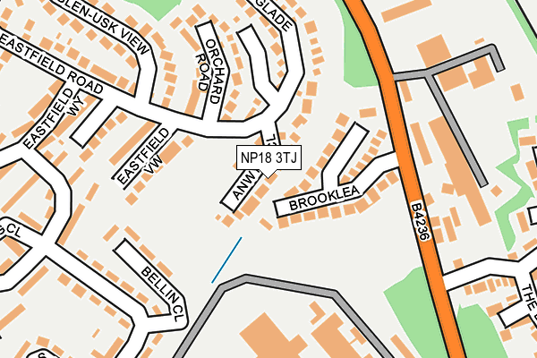 NP18 3TJ map - OS OpenMap – Local (Ordnance Survey)