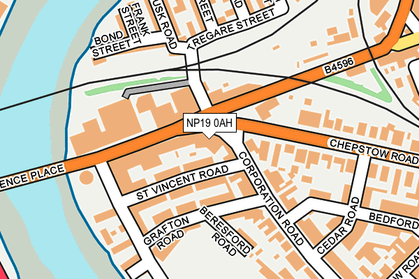 NP19 0AH map - OS OpenMap – Local (Ordnance Survey)