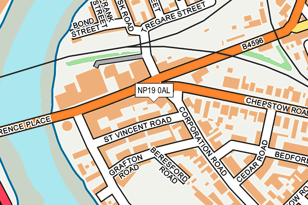 NP19 0AL map - OS OpenMap – Local (Ordnance Survey)