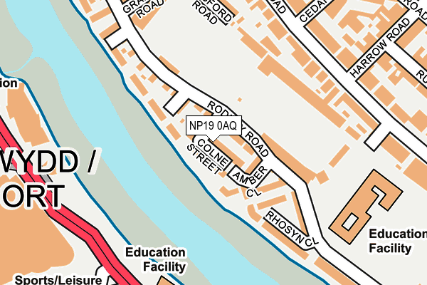 NP19 0AQ map - OS OpenMap – Local (Ordnance Survey)