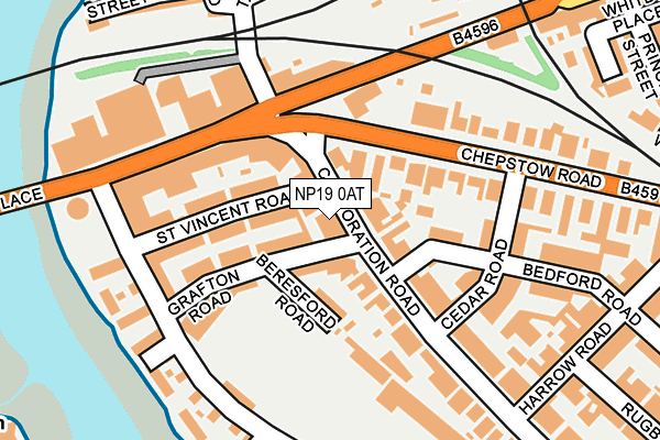 NP19 0AT map - OS OpenMap – Local (Ordnance Survey)