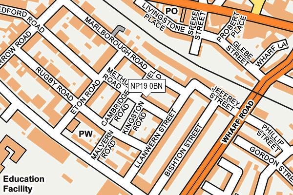 NP19 0BN map - OS OpenMap – Local (Ordnance Survey)