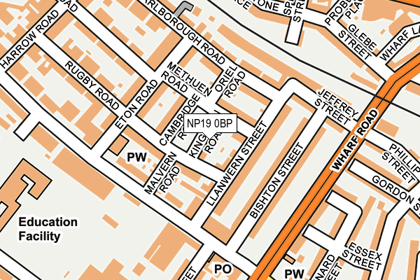 NP19 0BP map - OS OpenMap – Local (Ordnance Survey)
