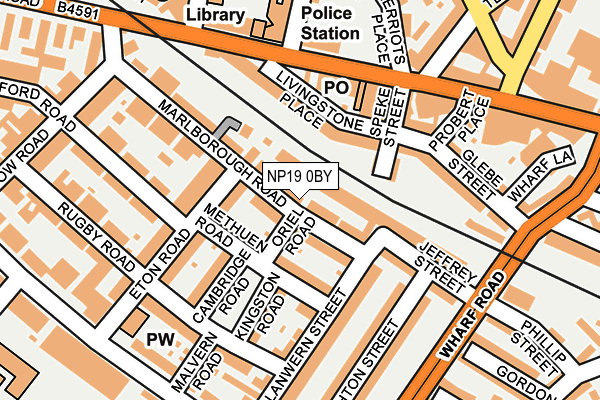 NP19 0BY map - OS OpenMap – Local (Ordnance Survey)