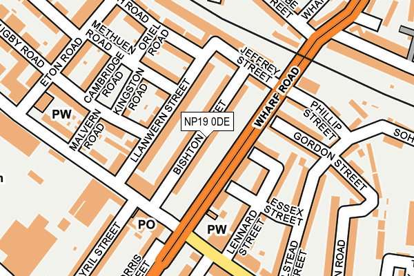 NP19 0DE map - OS OpenMap – Local (Ordnance Survey)