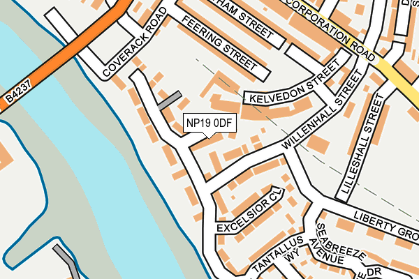 NP19 0DF map - OS OpenMap – Local (Ordnance Survey)