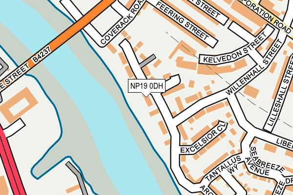 NP19 0DH map - OS OpenMap – Local (Ordnance Survey)