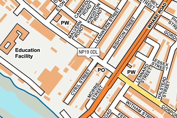 NP19 0DL map - OS OpenMap – Local (Ordnance Survey)