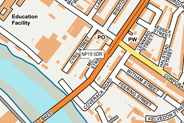 NP19 0DR map - OS OpenMap – Local (Ordnance Survey)