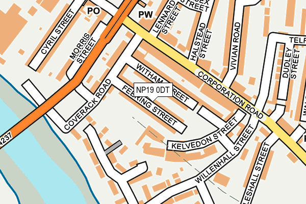 NP19 0DT map - OS OpenMap – Local (Ordnance Survey)