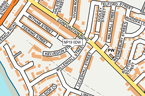 NP19 0DW map - OS OpenMap – Local (Ordnance Survey)