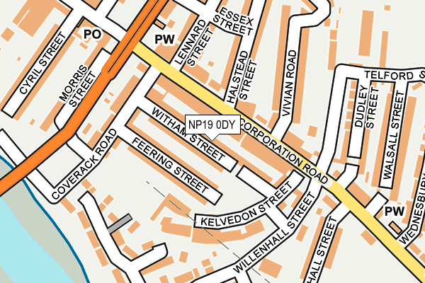 NP19 0DY map - OS OpenMap – Local (Ordnance Survey)