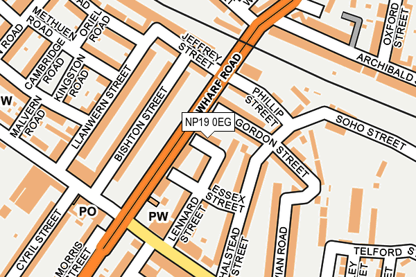 NP19 0EG map - OS OpenMap – Local (Ordnance Survey)