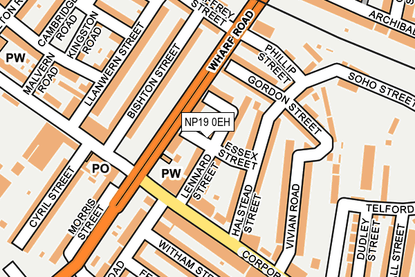 NP19 0EH map - OS OpenMap – Local (Ordnance Survey)