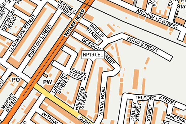 NP19 0EL map - OS OpenMap – Local (Ordnance Survey)