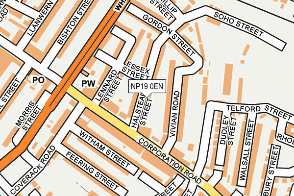NP19 0EN map - OS OpenMap – Local (Ordnance Survey)