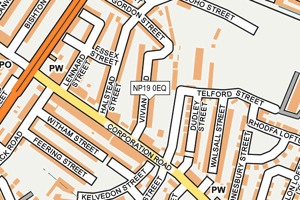 NP19 0EQ map - OS OpenMap – Local (Ordnance Survey)