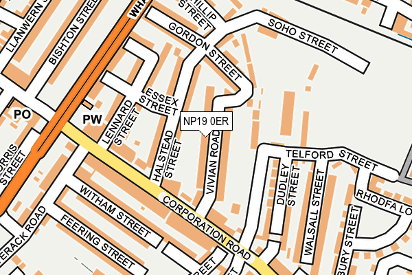 NP19 0ER map - OS OpenMap – Local (Ordnance Survey)