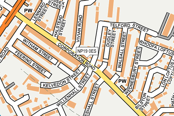 NP19 0ES map - OS OpenMap – Local (Ordnance Survey)