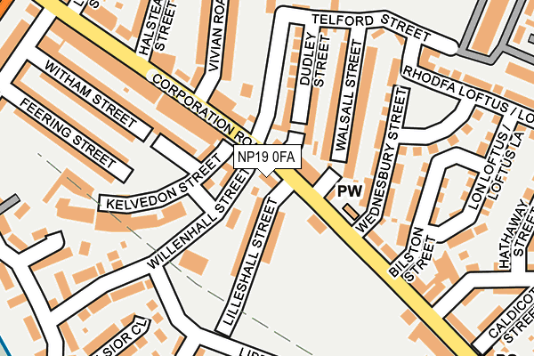 NP19 0FA map - OS OpenMap – Local (Ordnance Survey)
