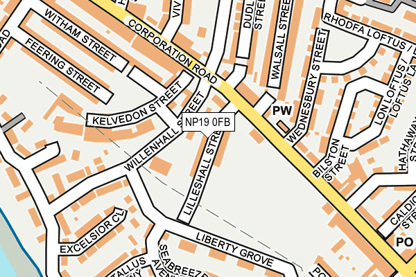 NP19 0FB map - OS OpenMap – Local (Ordnance Survey)