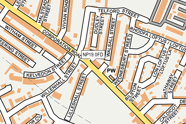NP19 0FD map - OS OpenMap – Local (Ordnance Survey)