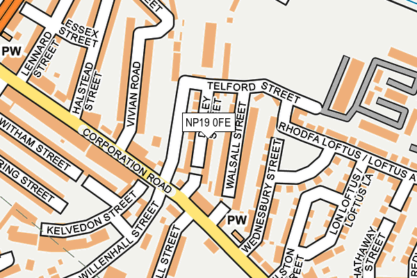 NP19 0FE map - OS OpenMap – Local (Ordnance Survey)