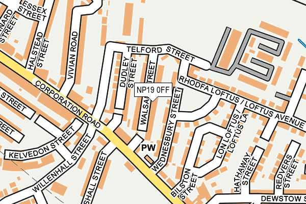 NP19 0FF map - OS OpenMap – Local (Ordnance Survey)
